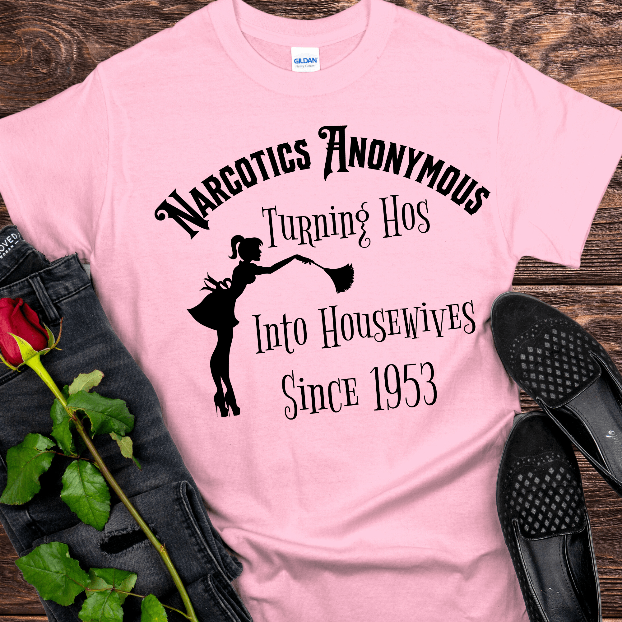 NA Recovery T-Shirt | Inspiring Sobriety |  NA "Hos To Housewives"