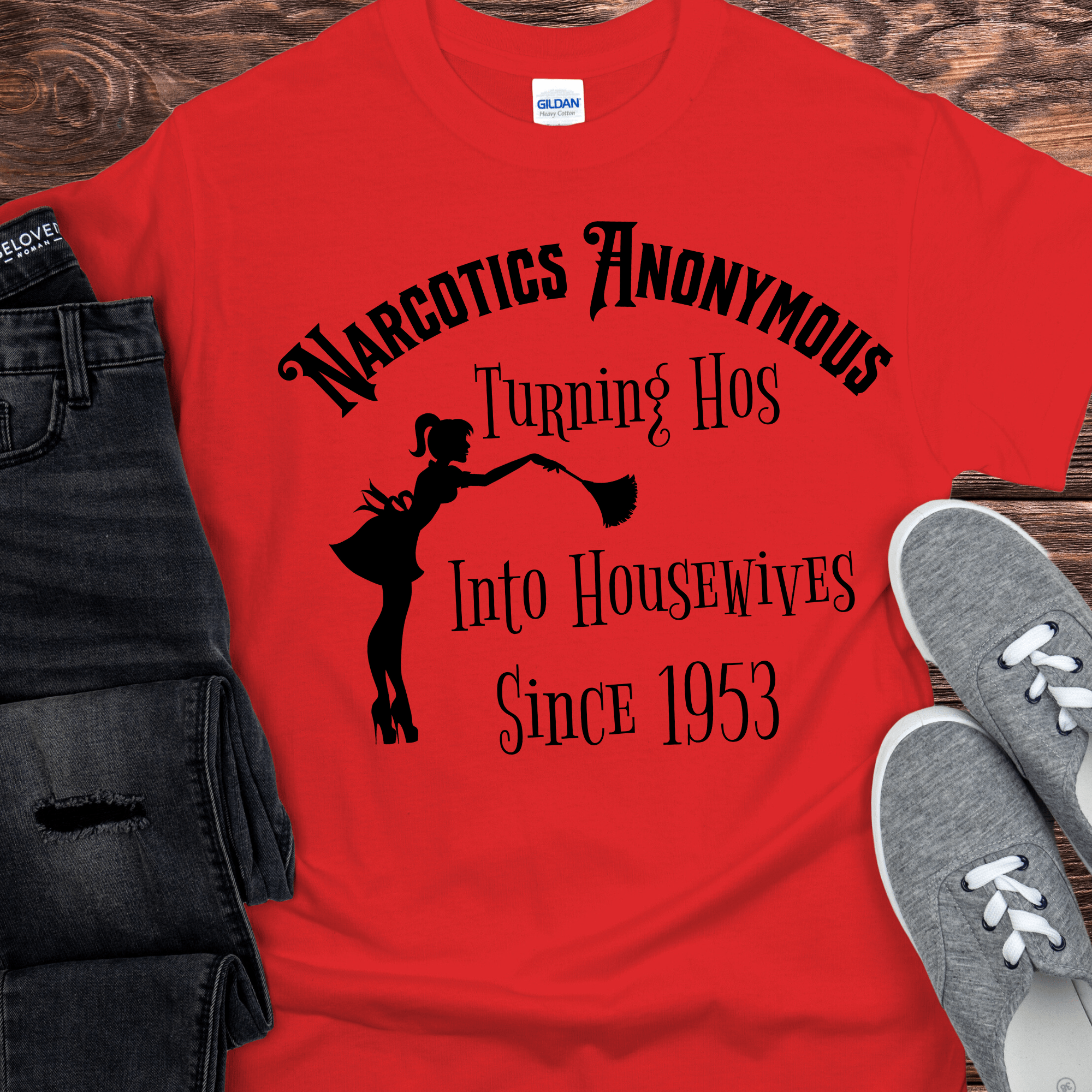 NA Recovery T-Shirt | Inspiring Sobriety |  NA "Hos To Housewives"